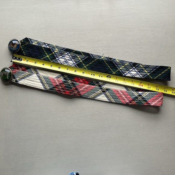 J.Crew Vintage Plaid Belt Bundle, Dalmatian and Beagle Buckles EUC size S/M* - Picture 6 of 10